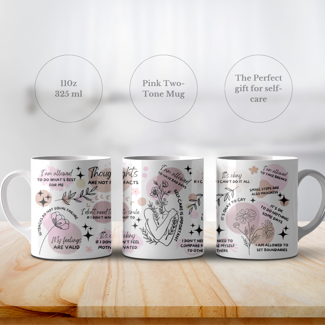 Affirmation mug with motivational message – gift for women in South Africa - self-care