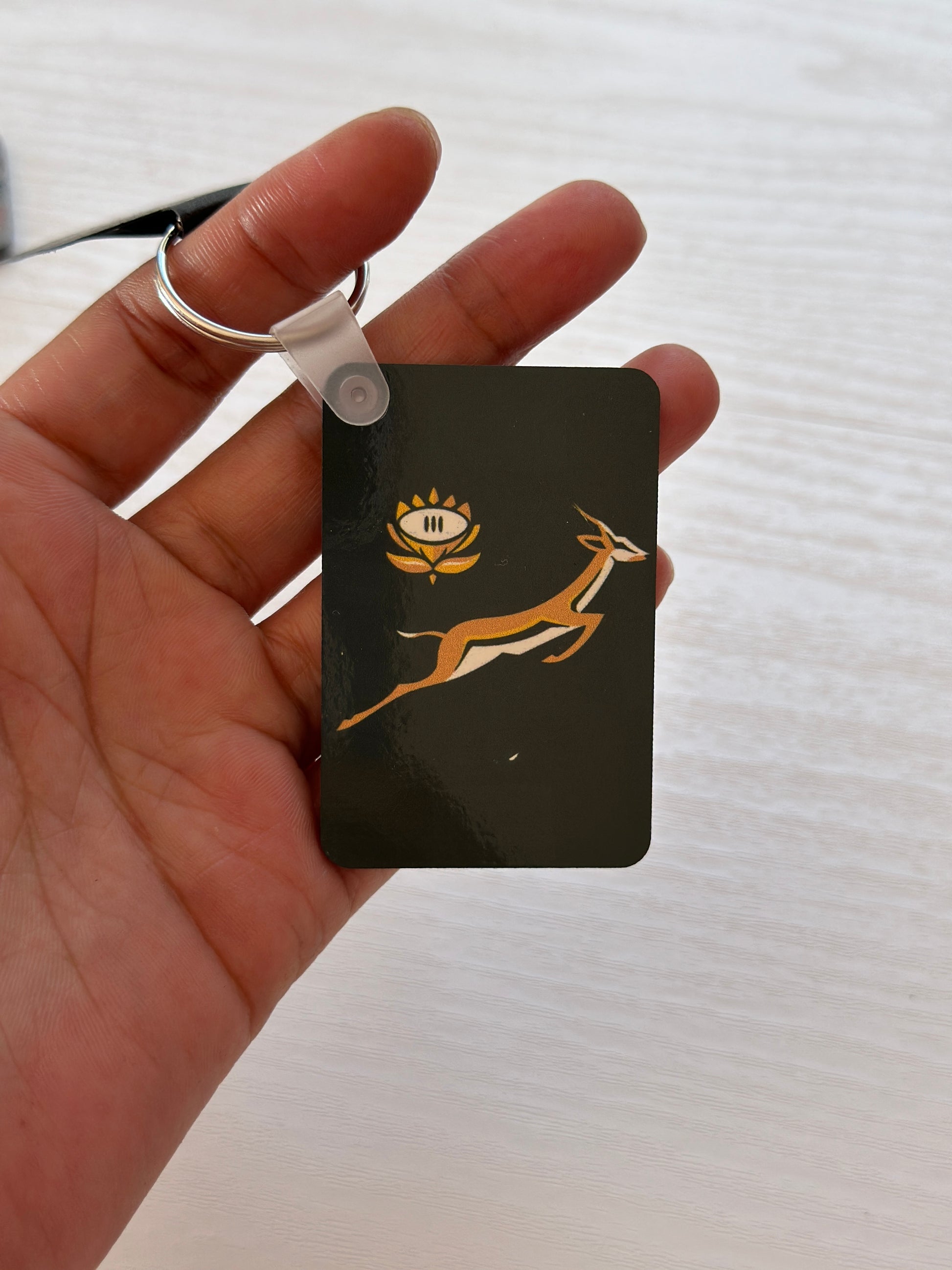 Funny novelty keychain with quote – South African handmade gift springboks