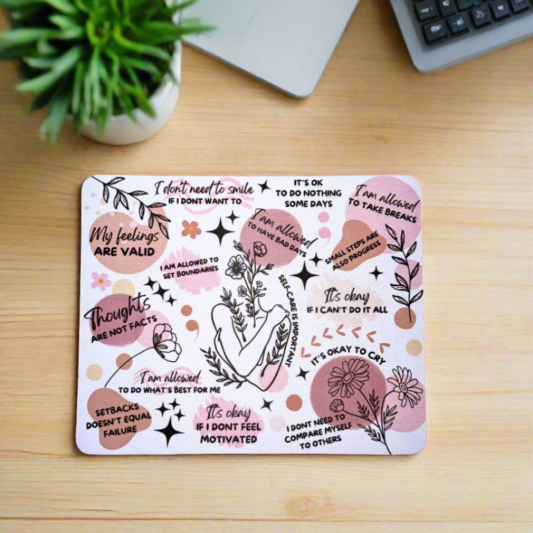 Self love affirmation mousepad