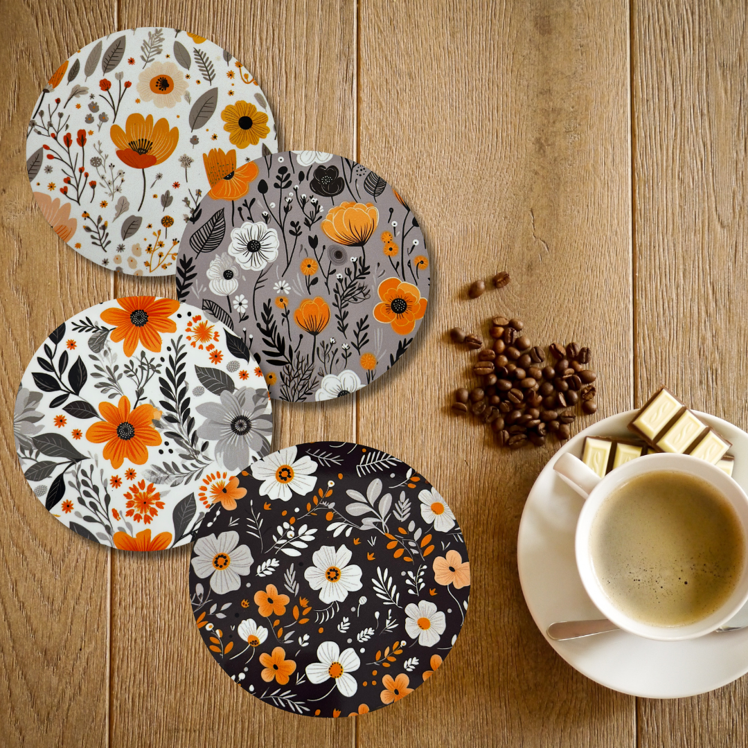 Round Coasters - Set of 4