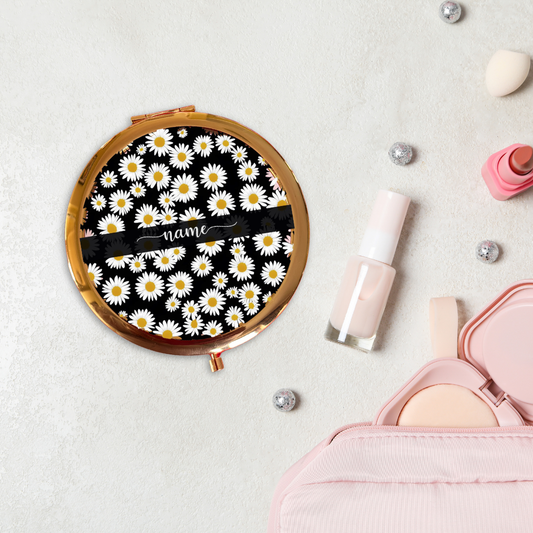 Personalised Rose Gold Compact Mirror | Various Designs