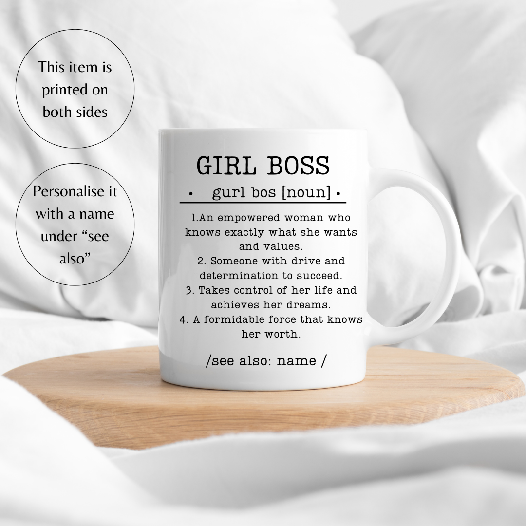 Girlboss definition mug