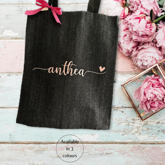 Personalised shopping tote bag