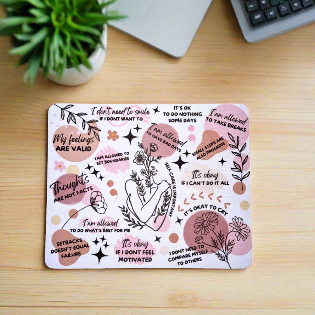 Self love affirmation mousepad 