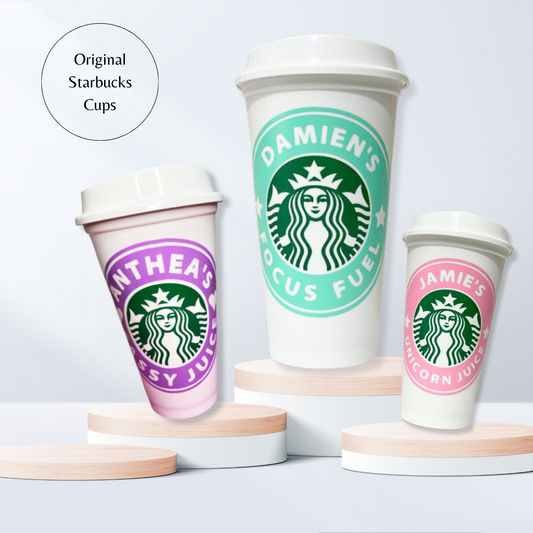 Personalised Starbucks cups