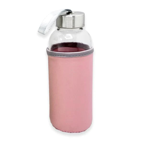 pink water bottle