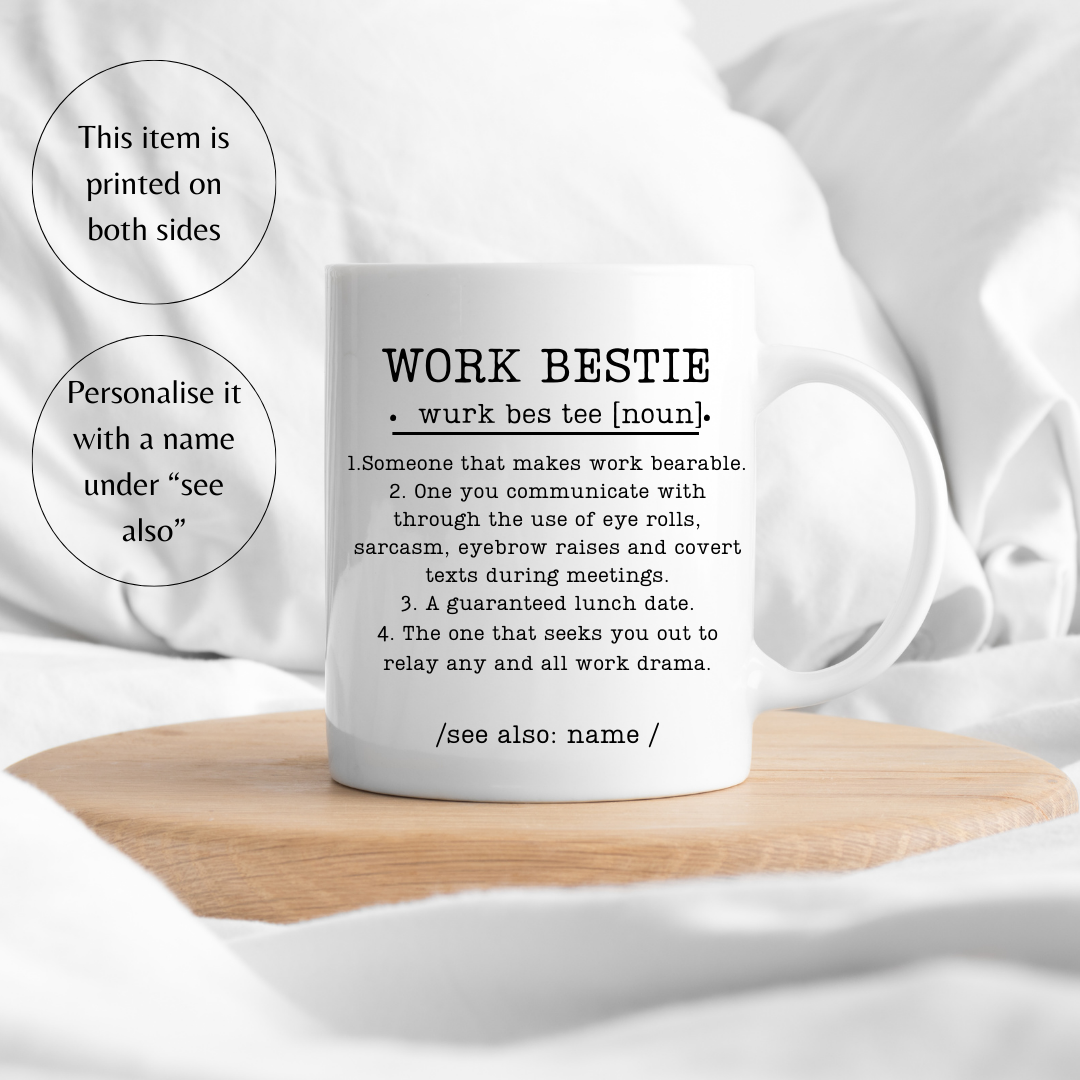 Work bestie defintion mug